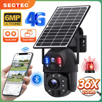 SECTEC 6MP Big 36X Zoom Lens Dual View Solar Battery PTZ Camera Wifi Surveillance