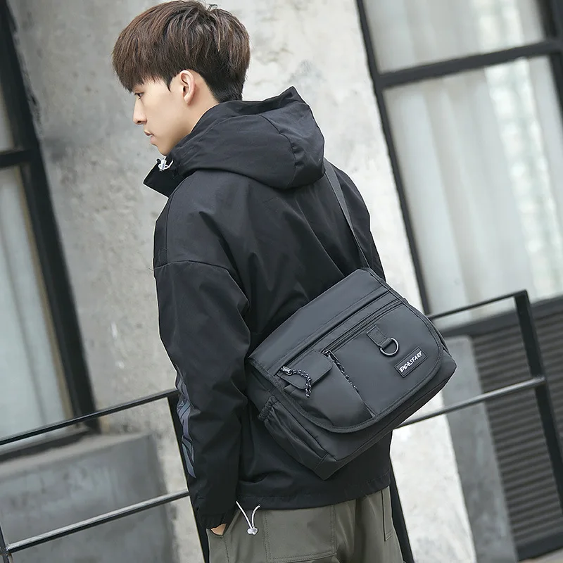 

Men's crossbody postman's bag, casual Oxford cloth student large-capacity crossbody single-shoulder backpack