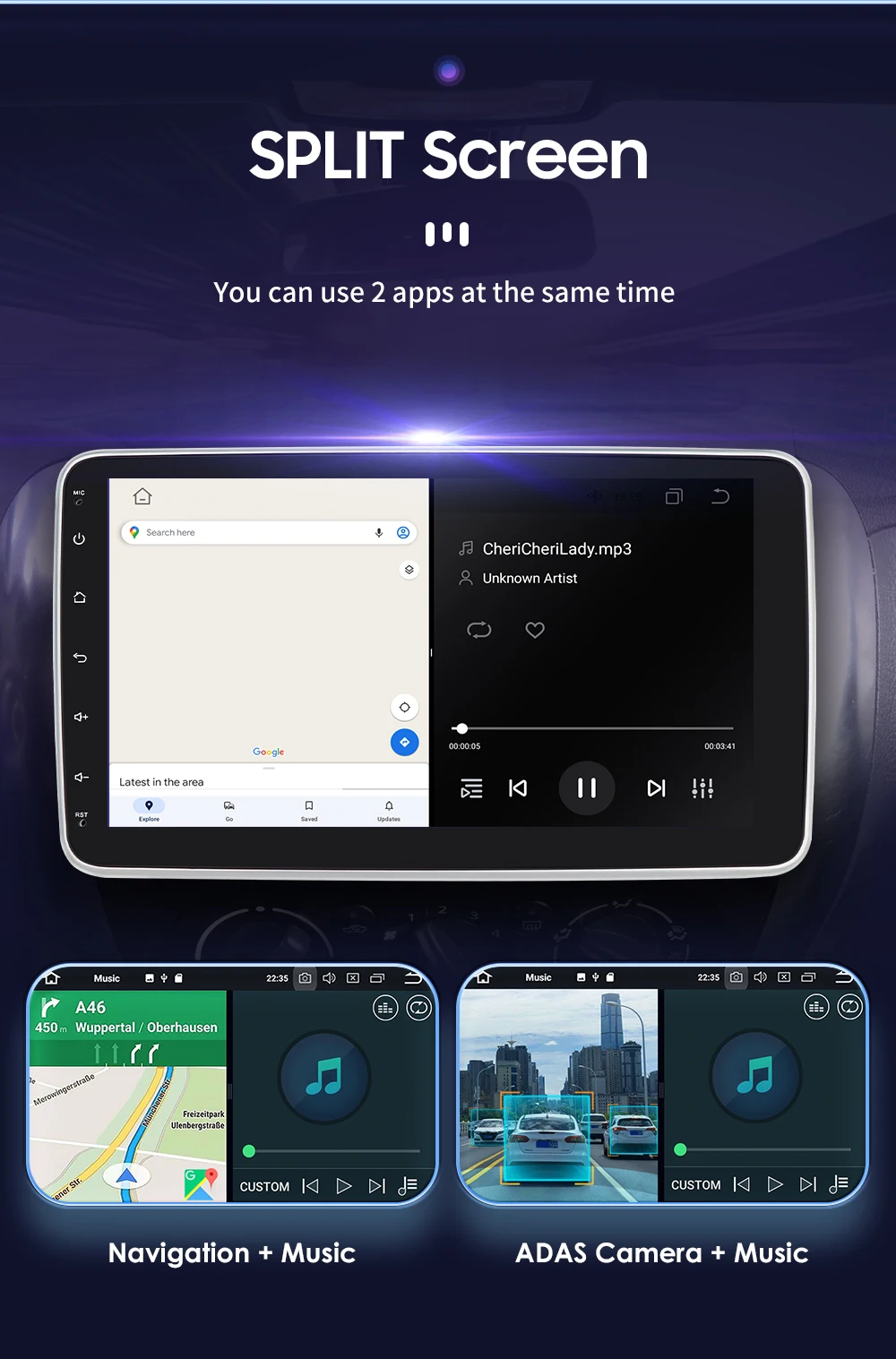Hizpo Carplay Android Auto Drehbarer Touchscreen Universal Radio 1 Din Auto-Multimedia-Player MP5 GPS Autoradio 8-Kern 7862S RDS – Detail 29