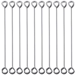 20pcs Longtail Lead Loop Wires for DCA Bait Clip Grip Mould Fishing Weight Sinker Making Eye Loops Stainless Steel Sea Fishing