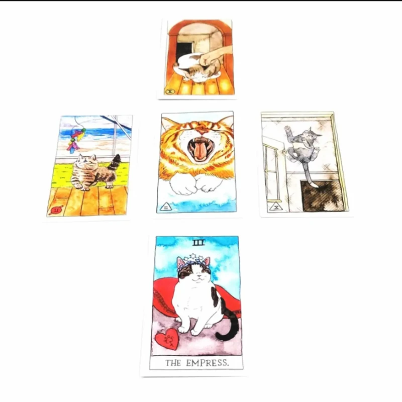 1PC Pagan Cat Witch Tarot Pre-Christmas Tarot Christmas Eve Crying & Casual Party Board Game Cards