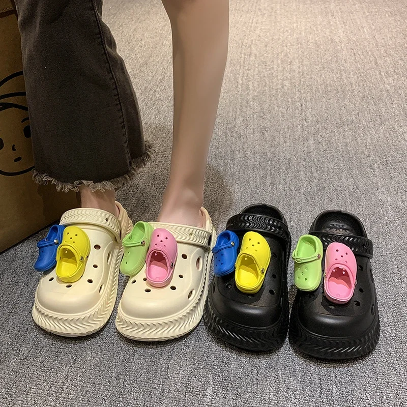 1Pcs Cute Mini Shoes Charms Fashion Shoe Decoration Adult Kids Sandals Shoe Charms Colorful Accessories