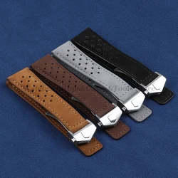 Genuine Cow Leather Watch Strap for Tag Heuer for Carrera Series Band 20mm 22mm 24mm for Men Women Universal Wristbelt Bracelets