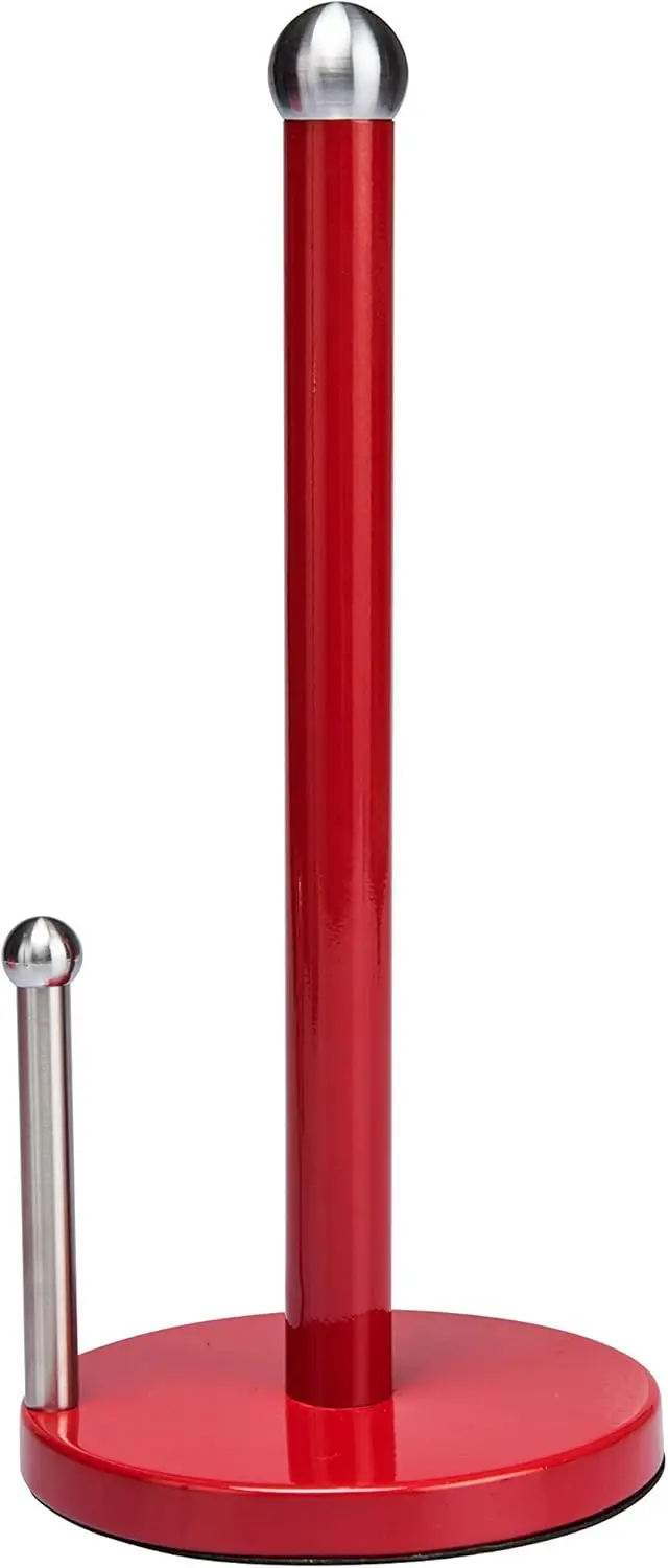 

Red Paper Towel Holder with Weighted Base for Kitchen Stability