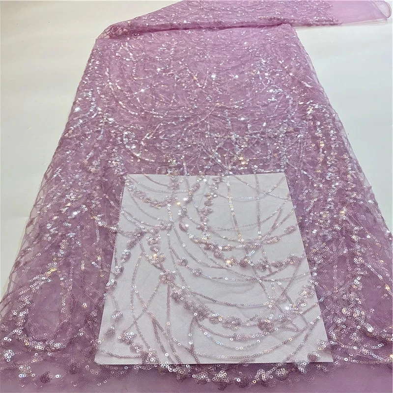 130CM Wide Crystals Sequins Shiny Lace Fabric for Wedding Evening Dress Designer Fabric