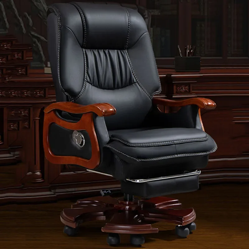 Leather Lounge Office Chair Mobile Living Room Modern Executive Office Chair Rotating Floor Silla Oficinas Office Furniture