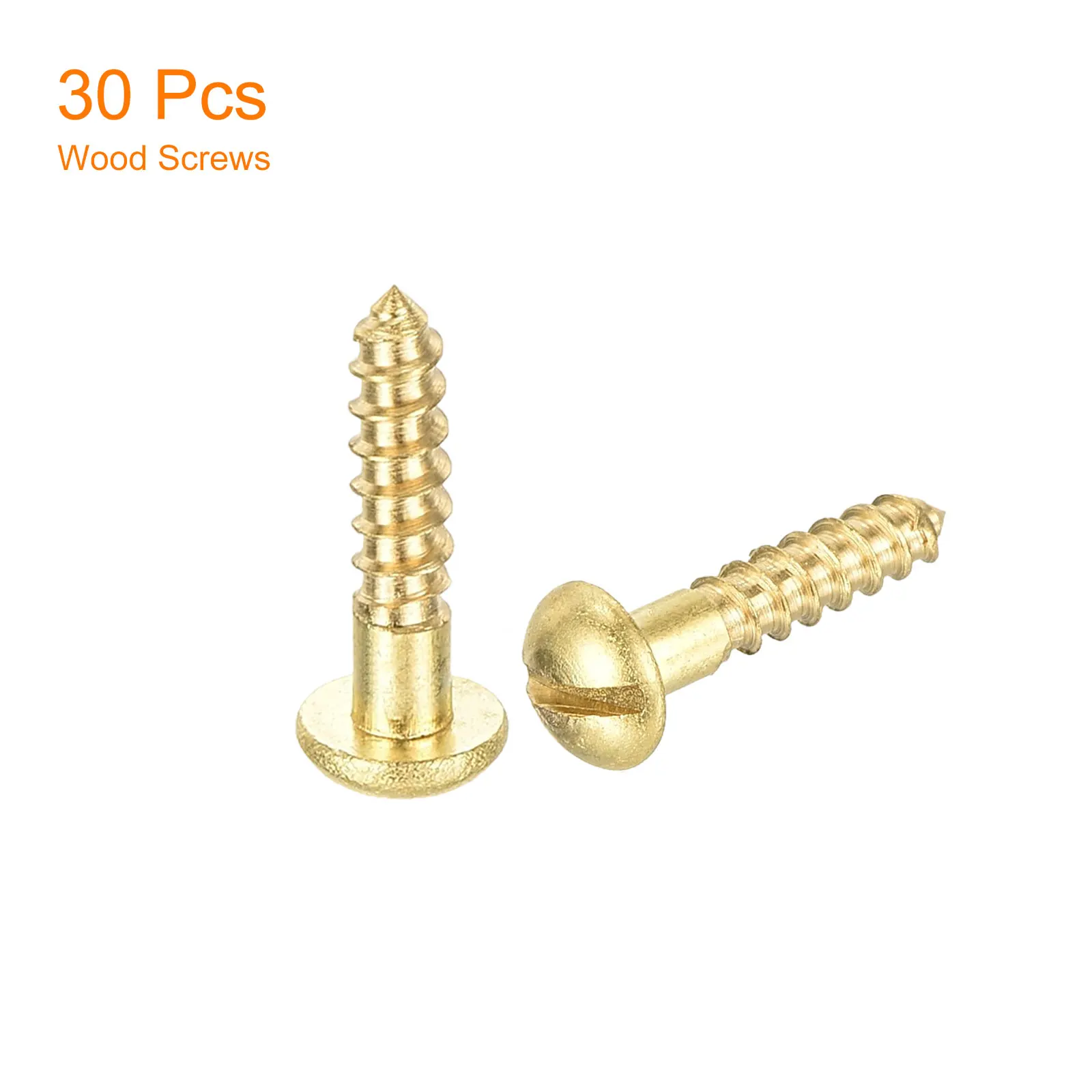 20/30 قطعة مسامير الخشب M1.6 M2 M2.5 M3 M3.5 مشقوق جولة النحاس المسمار الذاتي التنصت #3