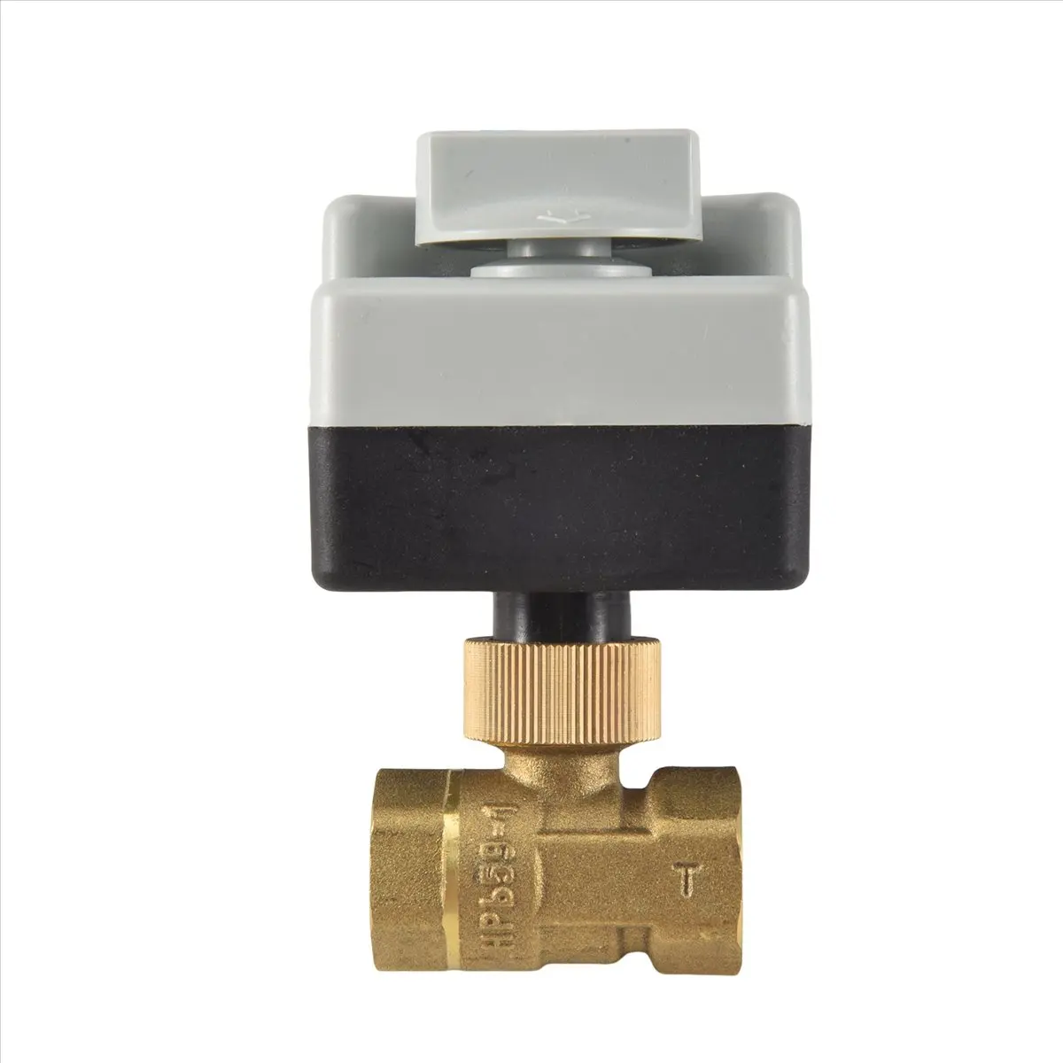 A58Z Ac220V Dn15 2 Way 3 Wires Motorized Ball Valve Electric Actuator With Manual Switch