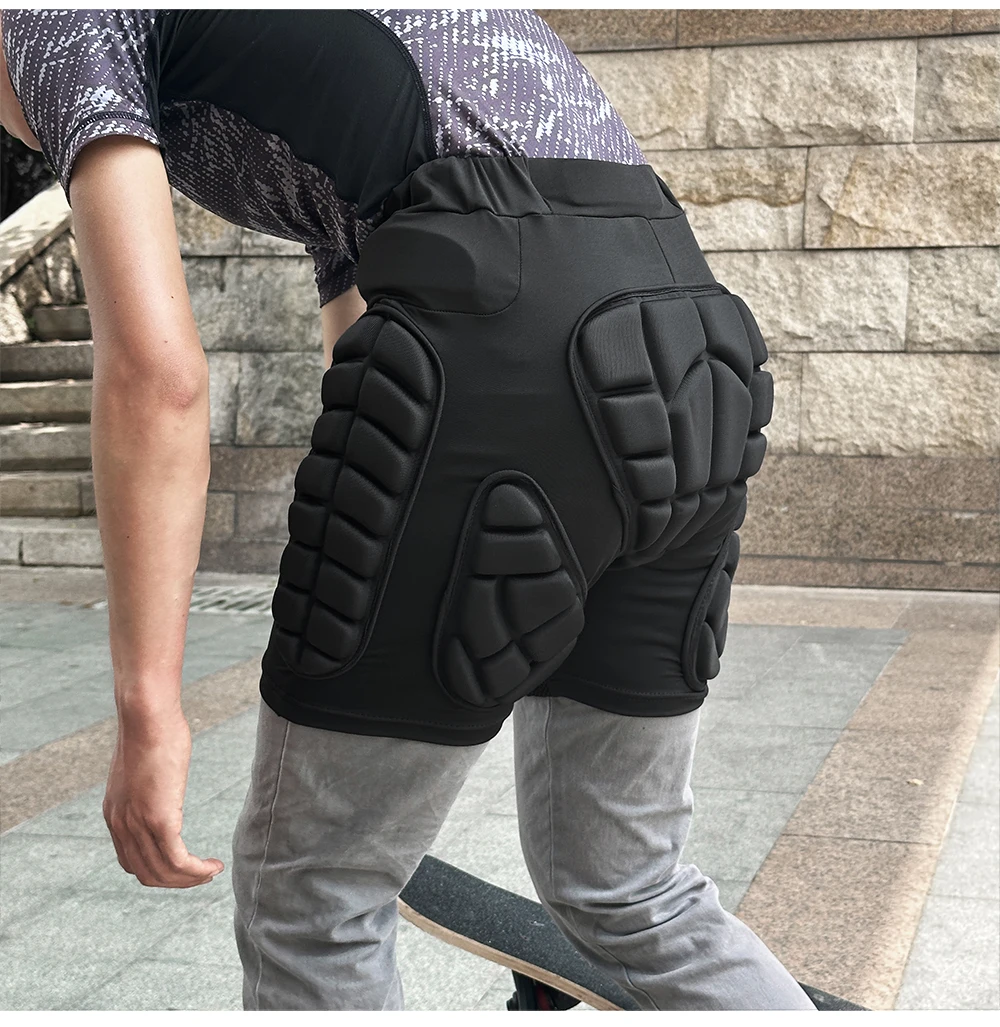 WOSAWE Motorcycle Shorts Skating Hip Shorts MTB Motocross Hip Paddeds Skiing Snowboard Shorts Elastic Waistband Breathable