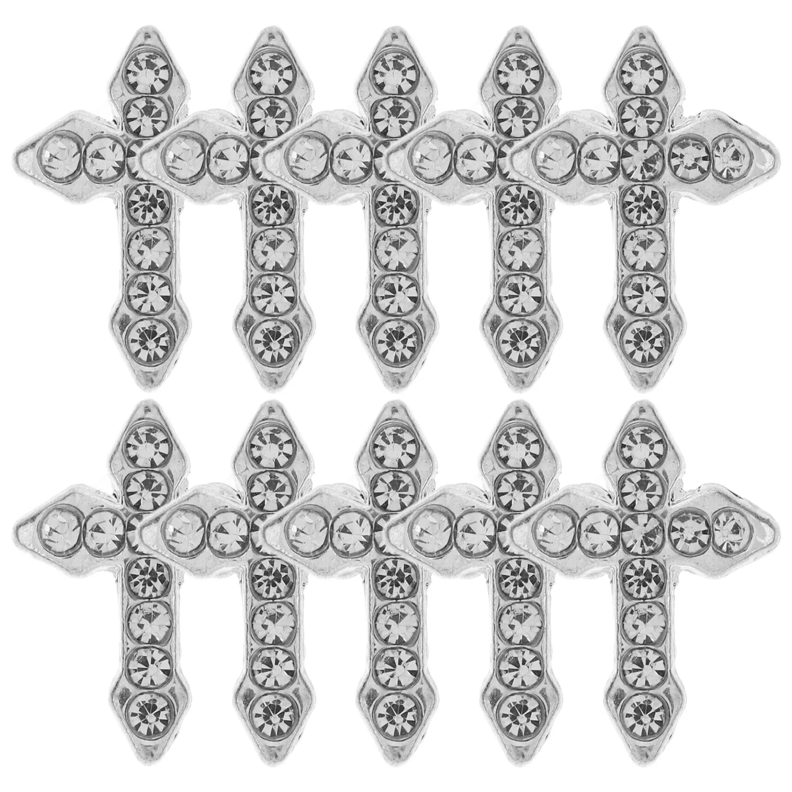 10 قطعة مسمار الصليب السحر لامعة سبائك صغيرة الاكريليك دائم DIY بها بنفسك مسمار الفن مانيكير زينة اكسسوارات سحر للأظافر