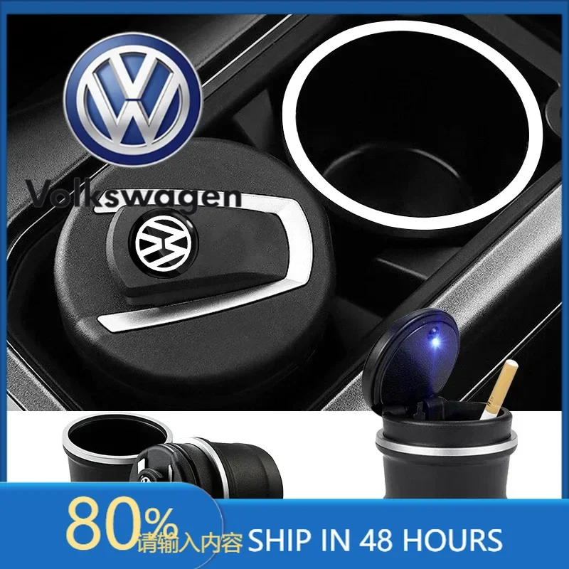 

Горячие солнцезащитные козырьки для салона автомобиля, пепельница со светодиодной подсветкой, портативный держатель для дымового пепла для Volkswagen MK5 MK6 MK7 Polo Golf 6 Golf 7, аксессуар