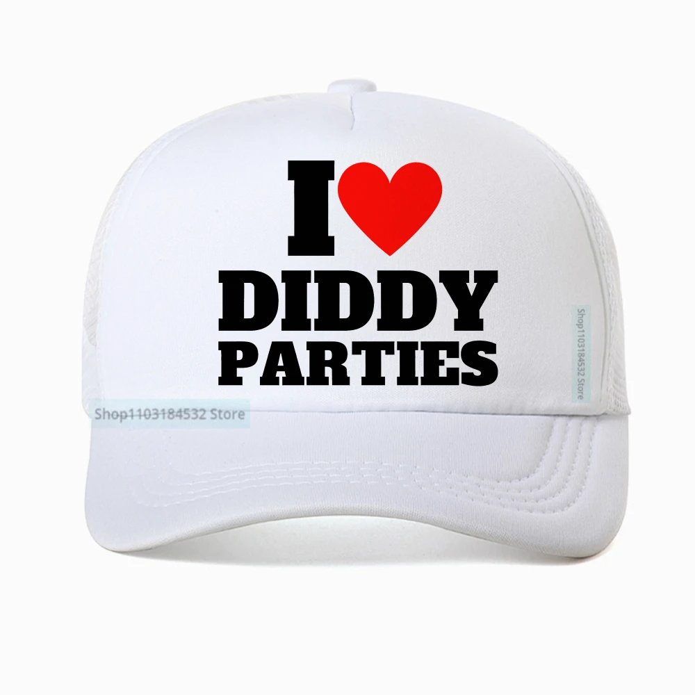 I Love Diddy Parties Lustige, beleidigende, sarkastische Baseballkappe, Unisex, atmungsaktive Mesh-Mütze für vier Jahreszeiten – Detail 4