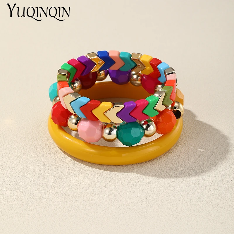 Vintage Bohemia Multilayer Beads Bracelets Bangle Set for Women Men Adjustable Bracelet Charms Girls Party Gifts Female 3Pcs/Set