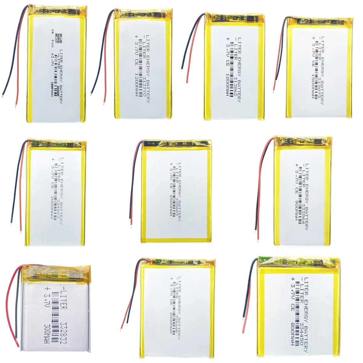 แบตเตอรี่ลิเธียม Lipo แบบชาร์จไฟได้ 3.7V สําหรับ Mp3 MP4 MP5 PS4, เครื่องทําความชื้น, ระบบนําทาง GPS, อุปกรณ์สวมใส่อัจฉริยะ