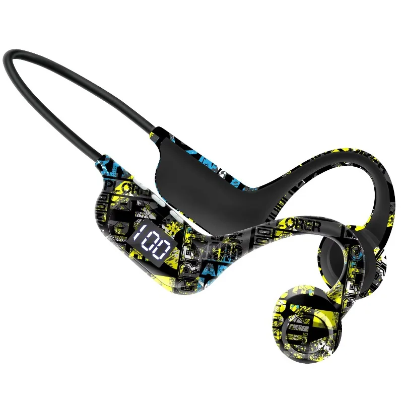 

G9 Graffiti Bone Conduction Headset Not in-Ear Card-Hanging Wireless Sports Running Headset