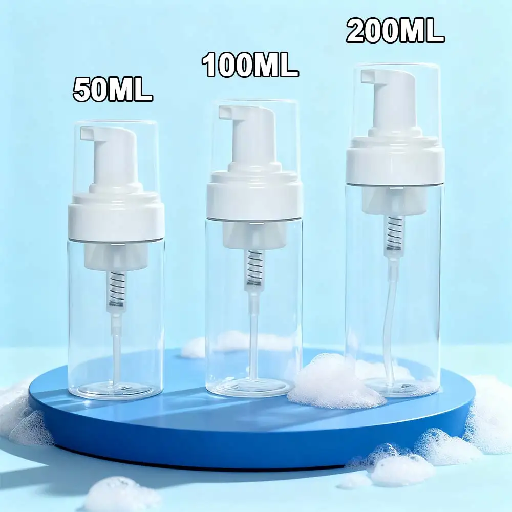 

200/100/50ml Transparent Tattoo Foam Bottle Dispenser Foaming Pump Foam Soap Empty Diffuser Washing Bottles Tattoo Accessories