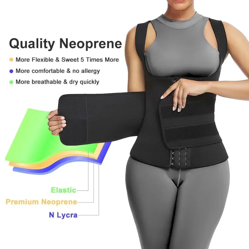 Body Shapewear For Women Belly Support Chest Three-Breasted Buckle Belt Fitness Waist Seal Corset Abdomen Slimming Body Shaper