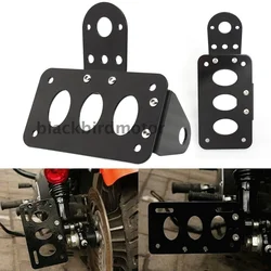 For Harley Davidson Dyna Sportster XL 1200 883 22MM Motorcycle Black License Plate Holder CNC Frame Taillight Bracket Universal
