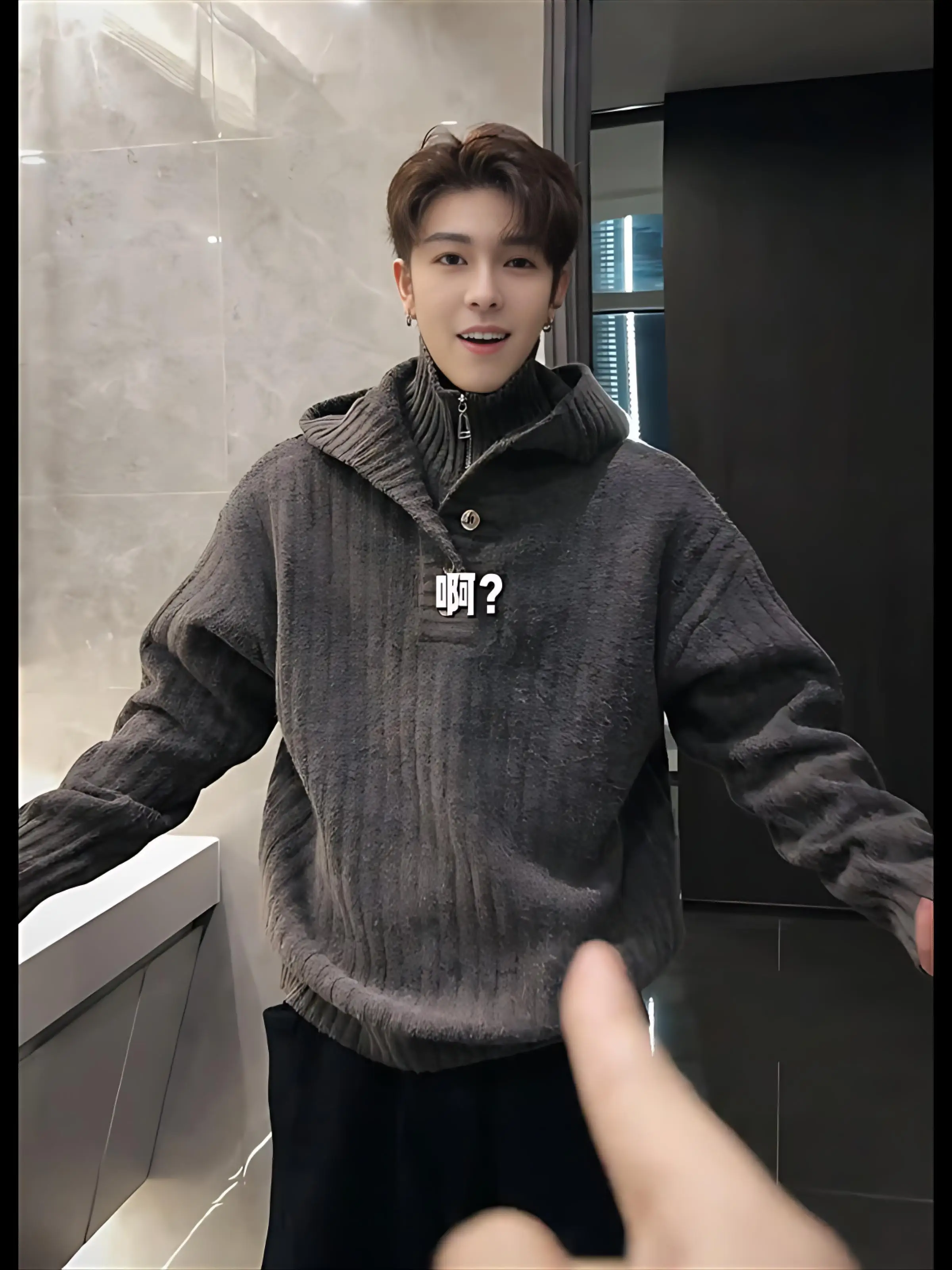 

Мужские вязаные пуловеры с меховым воротником из смесового хлопка, однотонные, для офиса и повседневной носки, дышащие, с термозащитой, приятные для кожи