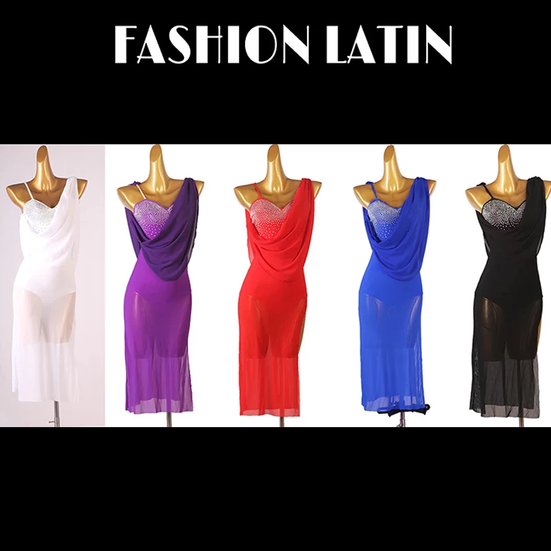 

Bright Diamond Latin Dance Competition Dress Girls Professional Samba Rumba Dancing Dresses Stage Performance Costume SL12660