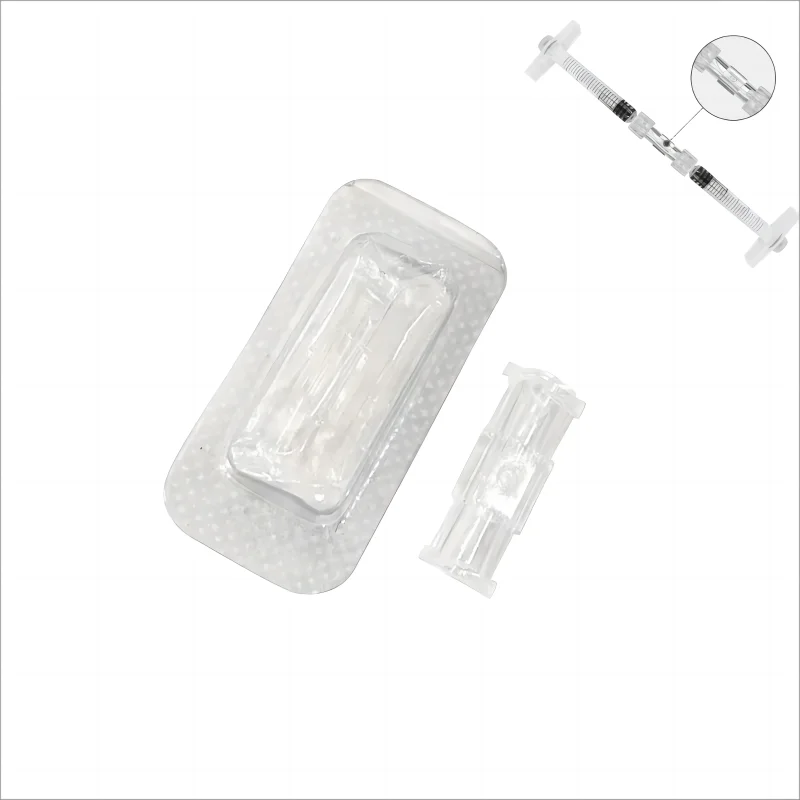 Luer Syringe Connector Double Joints Coupler Individual Packaging Sterile Female to Female Luer Lock Adapter