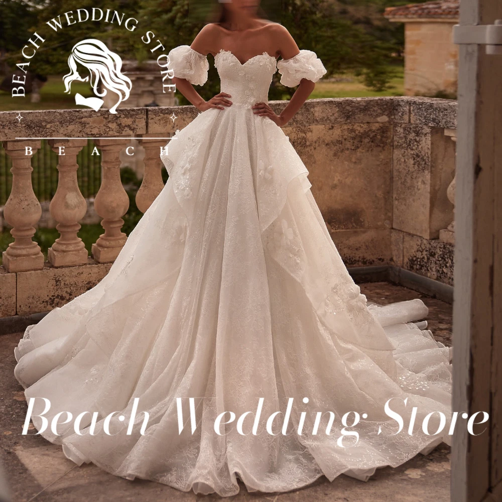 

Beach Customized A-Line Sweetheart Empire Sleeveless Zipper Back Ruffles Floor Length Fairy Garden Wedding Dress Charming Woman
