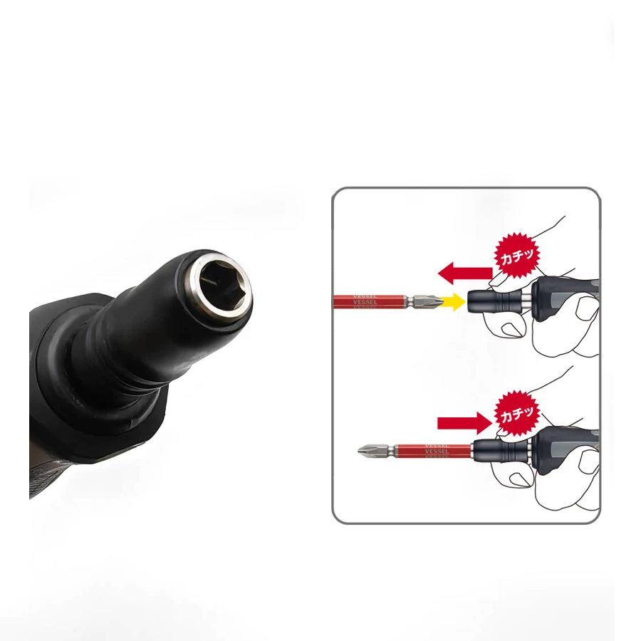 Imagem -03 - Vassel-ferramenta Bit Holding Chave de Fenda Release Chuck para Bits Hexagon Drive Hex Bit Holder No.900alwc