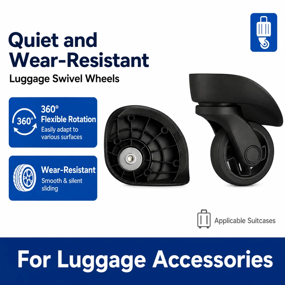 Universal Luggage Wheels For Ruijun Hongsheng A-87 360° Swivel Caster Smooth Rolling Noise Reduction Replacement Roller Parts