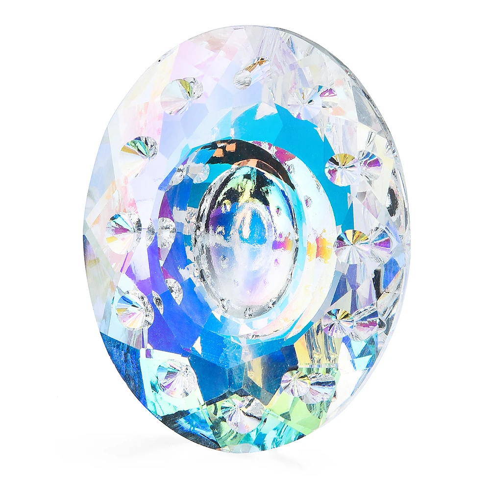 1Pc 50mm Glass Crystal Prisms Suncatcher Oval Rainbow Maker Hanging Pendant For Window Ornament Chandelier Parts DIY Home Decor