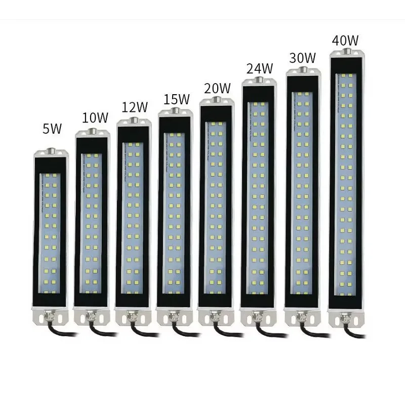 Lampe de travail LED pour atelier, machine CNC, tube, éclairage industriel, lampe de travail LED pour machines-outils, 220V 24V, alliage d'aluminium, IP68, lampes LED