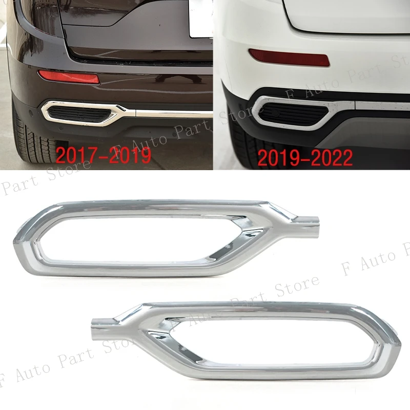 For Renault Koleos 2 II 2017 2018 2019 2020 2021 2022 Car Rear Bumper Tail Chrome Decorative Trim Cover Frame