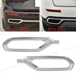 For Renault Koleos 2 II 2017 2018 2019 2020 2021 2022 Car Rear Bumper Tail Chrome Decorative Trim Cover Frame