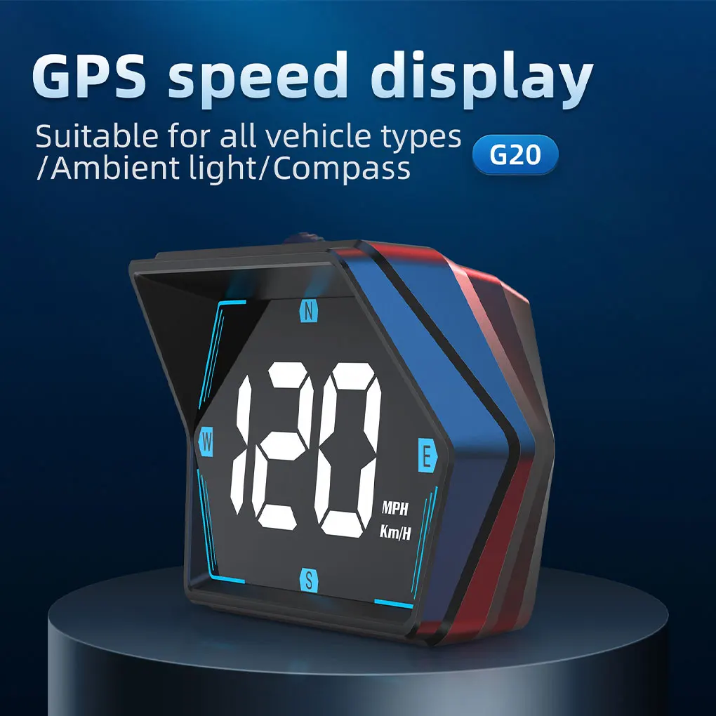 

Beidou GPS Vehicle Speedometer Car Head Up Table ABS Universal Car Displays MP/H KM/H Durability Accurate Unit Switching