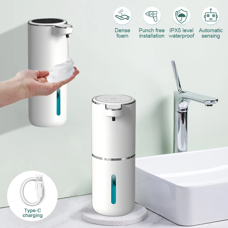 380ml Automatic Soap Dispenser Foam USB Charging Touchless Smart Display Infrared Sensor Liquid Soap Dispensers Hand Washer