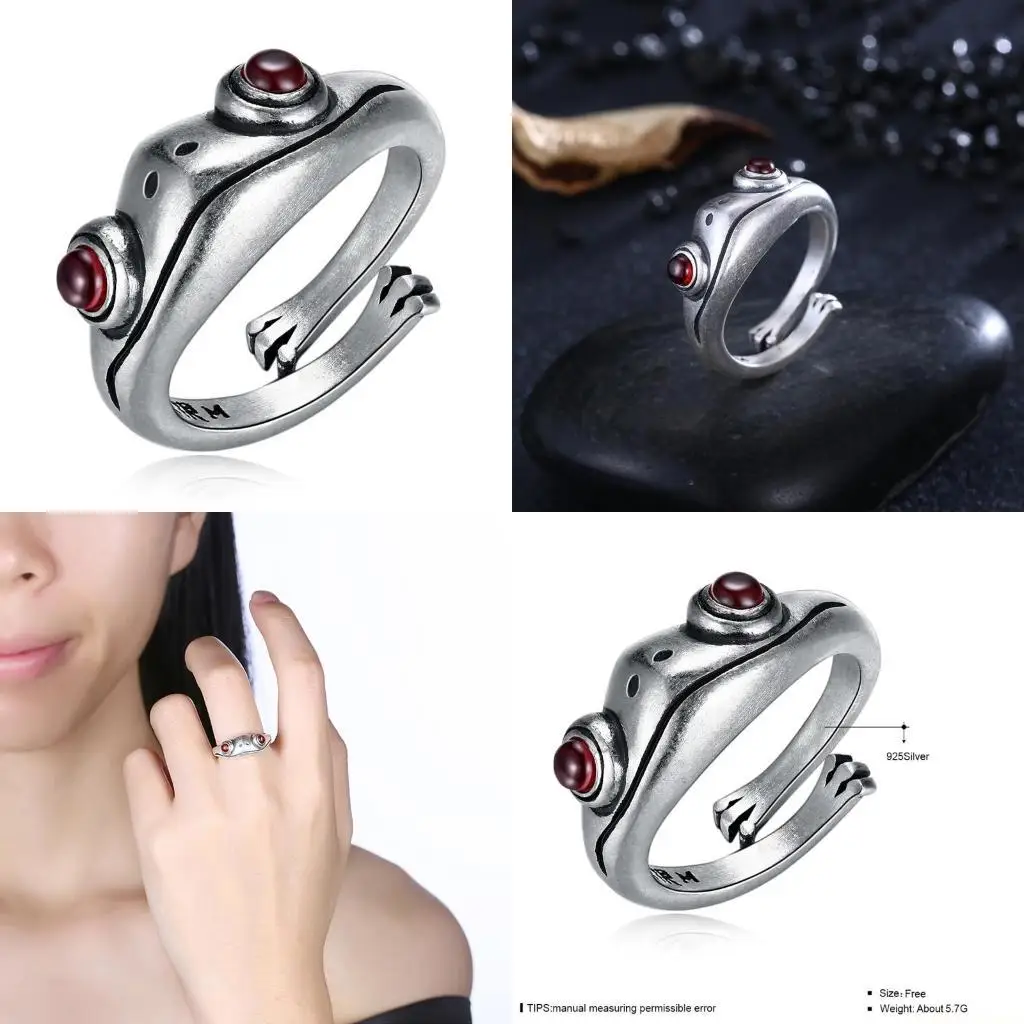 

31BF персонализированные кольца в виде лягушки, модные открытые кольца в виде лягушки, вечерние ювелирные изделия, подарки,