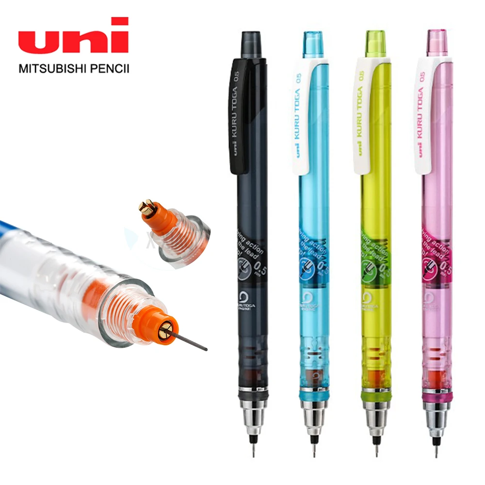 1pcs Japan UNI Mechanical Pencil KURUTOGA Activity Pencil M5-450T Lead Automatic Rotating Drawing School Stationery Art Supplies