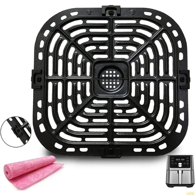 A0NC 에어 프라이 그릴 팬 교체 구멍 뚫린 바삭 바삭한 인스턴트 소용돌이 6qt