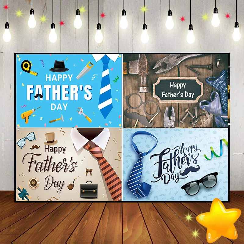 Happy Father's Day Background Photography I Love You Birthday Decoration The Best Dad Photo Vinyl Custom Backdrop Party Studio