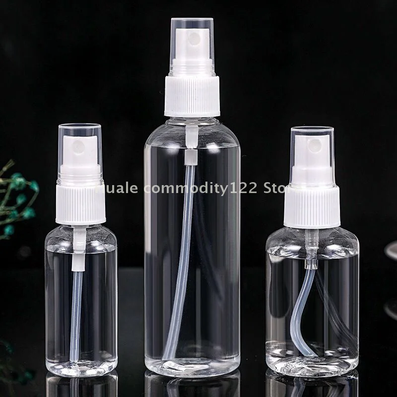 1x Transparent Empty Spray Bottles Plastic Refillable Container Empty Containers