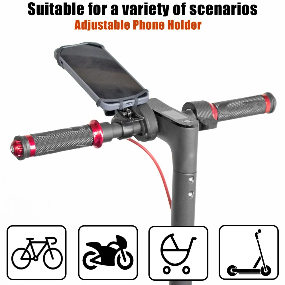 360 Rotation Adjustable Phone Holder Stand For Xiaomi M365 Pro Pro2 1S Electric Scooter Anti-Slip Mobile Phone Bracket Accessory