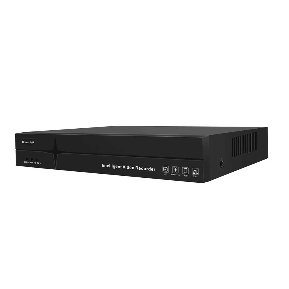NewThinmoo 1-bay 10-channel Smart 4K H.265/H.264 Hard Disk Recorder NVR 100Mbps Single Network Port Supports Remote Recording