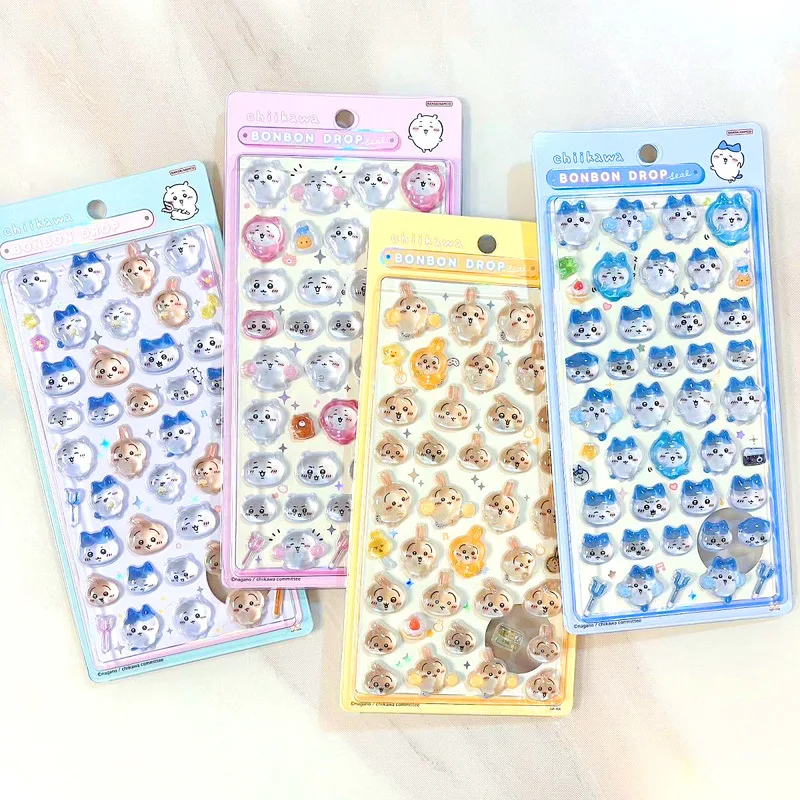 

Набор из 4 наклеек с 3D-рельефом «Чиикава» для телефона, ноутбука, скрапбукинга, DIY-поделок, декоративные стикеры, оптовый подарок для студентов