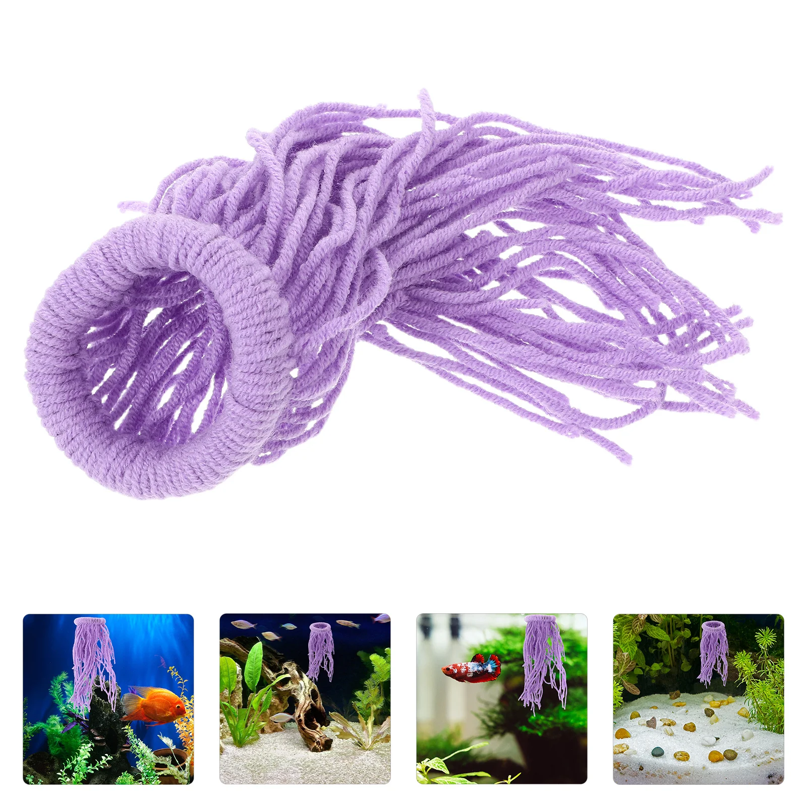 

4Pcs Fish Spawning Mop Floating Aquatic Plant Spawn Breeding Mop Fish Tank Egg Collector Fry Hiding Decoration