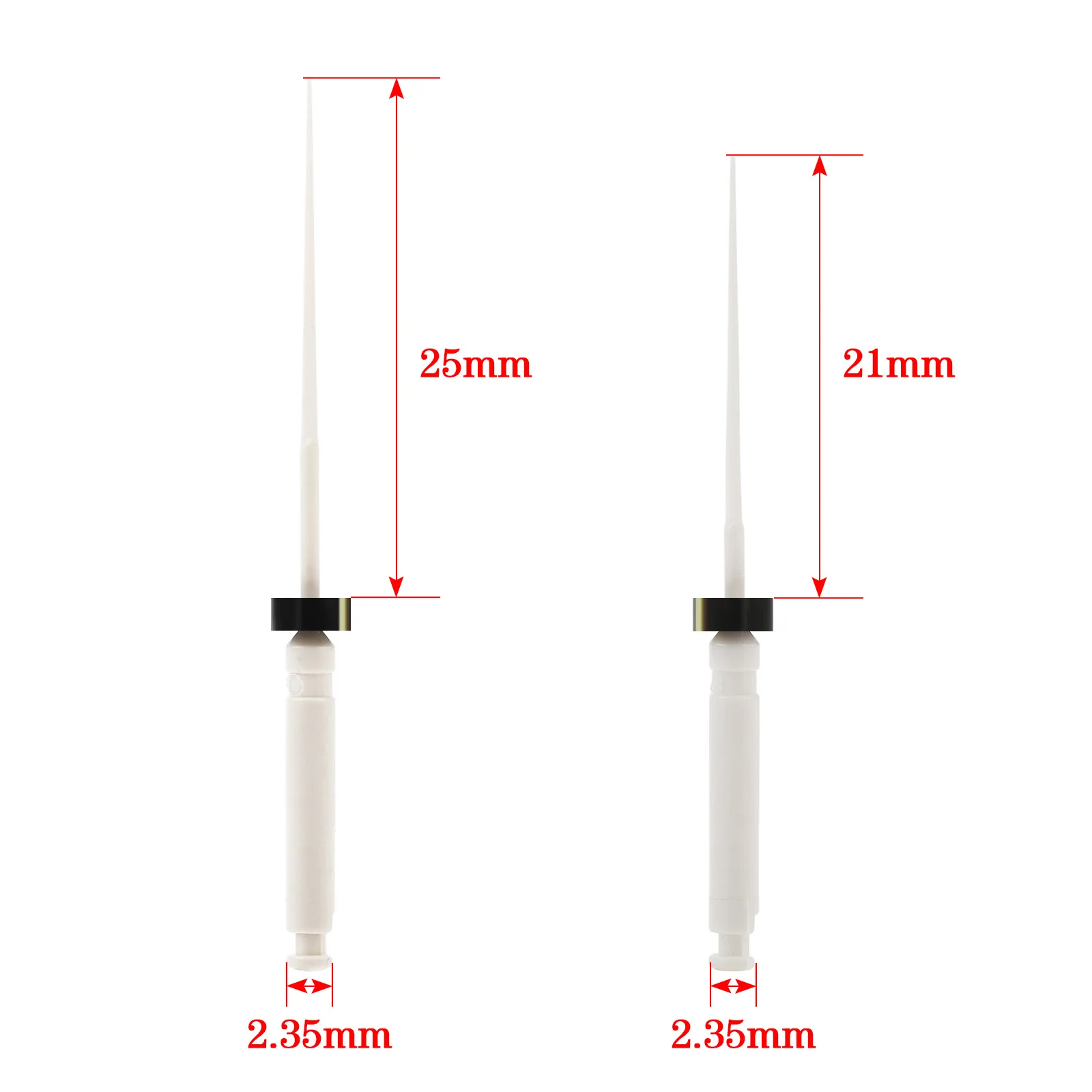 60Pcs/Box Dental Endodontic Irrigator Endo Irrigation Tips 21/25mm Root Canal Clean Files for Contra Angle Handpiece