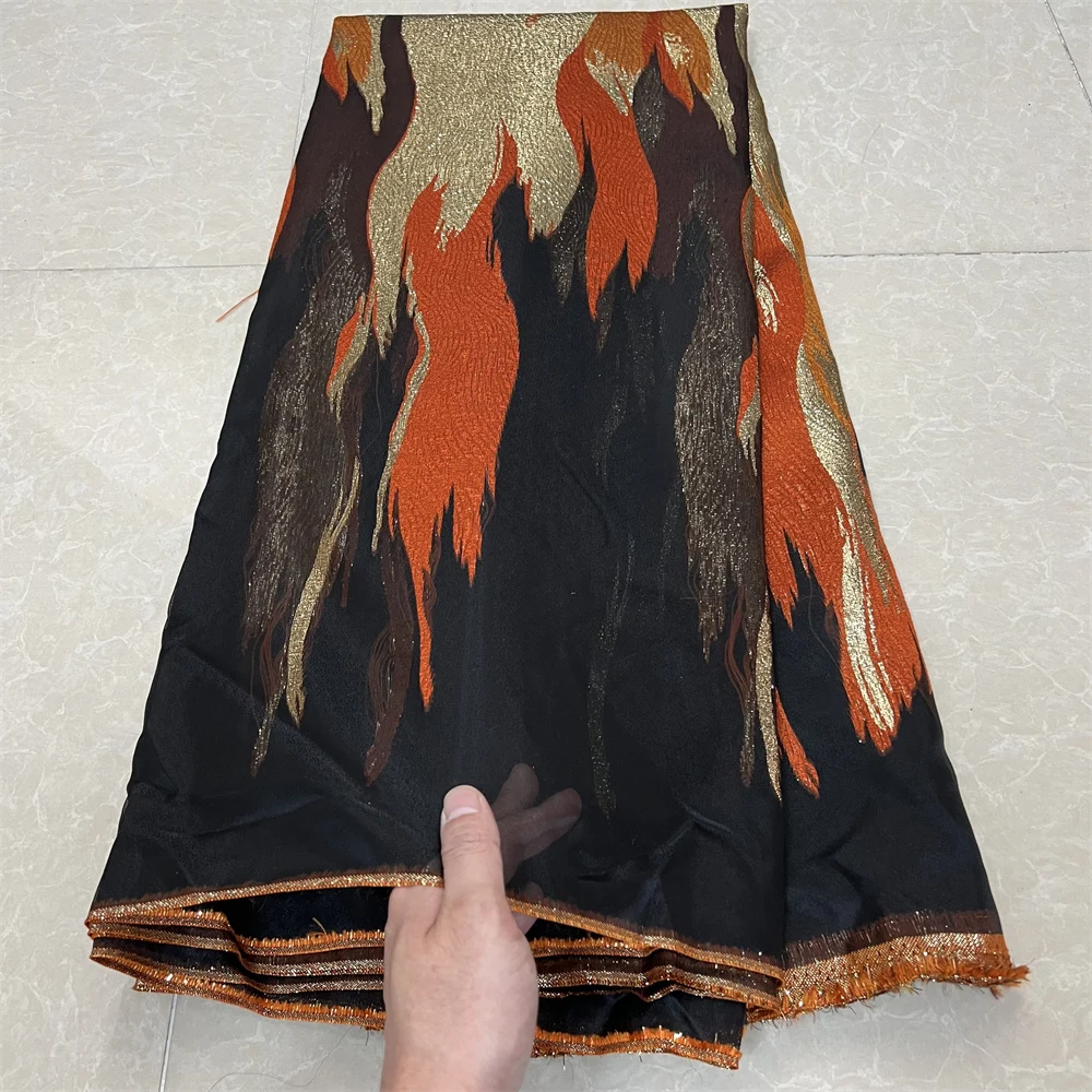 

Африканский нигерийский высококачественный тюль, кружевная ткань, органза, вышивка, гипюр для вечернего платья, жаккардовое свадебное платье, 5 ярдов, YXZ167