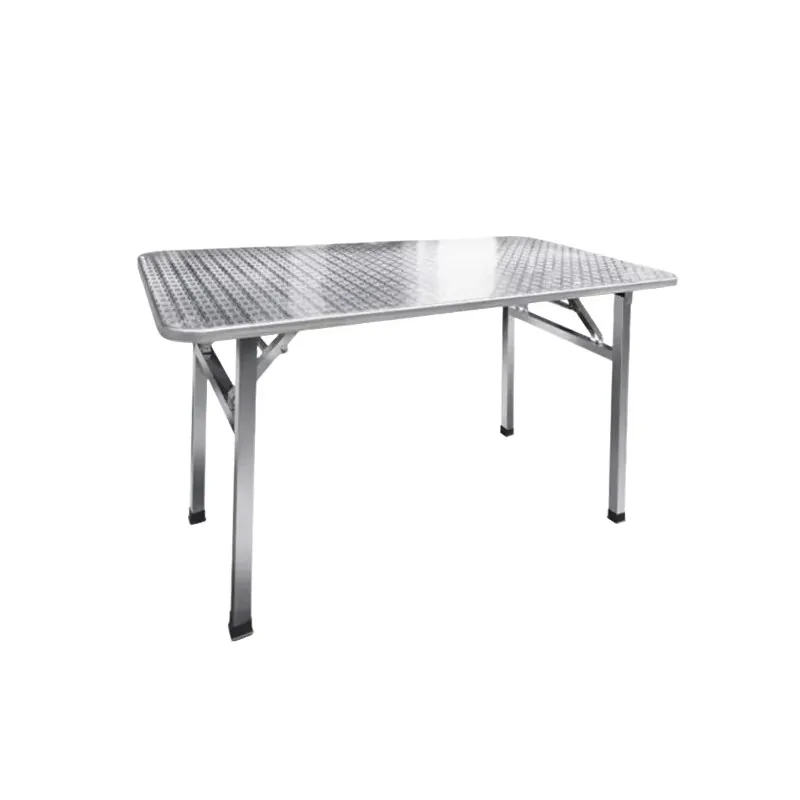 

Thickened stainless steel modern commercial folding rectangular table household rental room restaurant balcony food stall