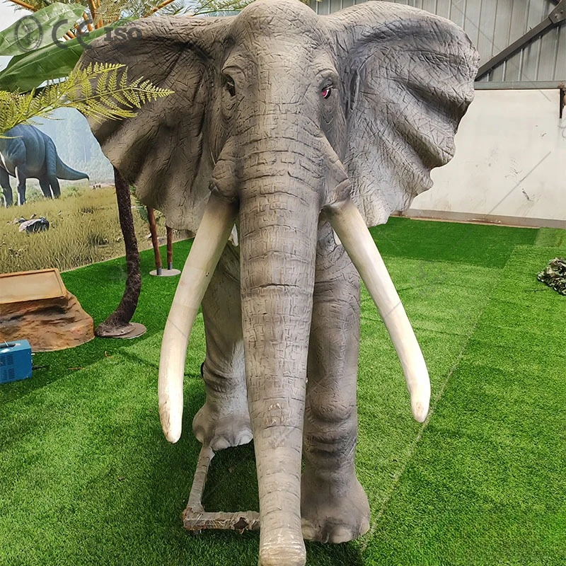 Simulation Animal Model Large Elephant Simulation Products Silicone Dinosaur Sculpture Landscape Dinosaur Exhibition