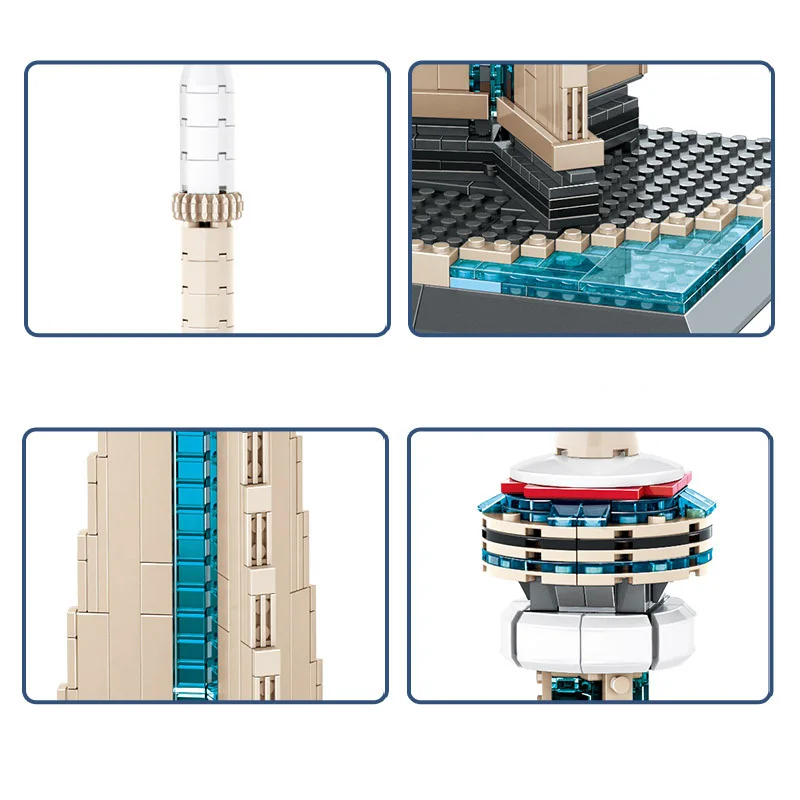 Kreative Modell Moderne Berühmte Architektur Kanada Toronto CN Turm Block Modell Gebäude Ziegel Montage Spielzeug Sammlung Für Geschenke