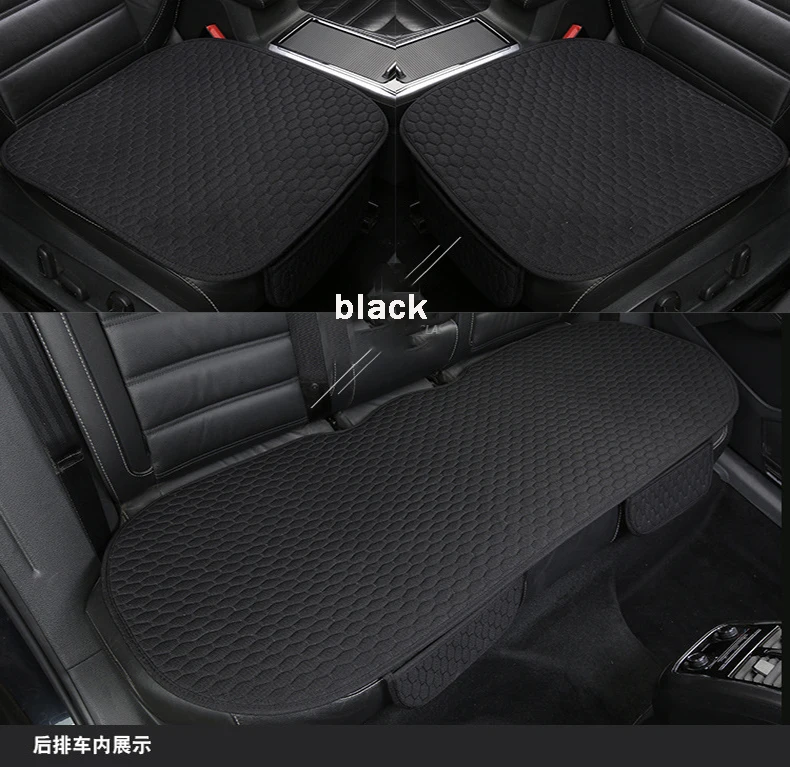 Auto sitz abdeckung vorne/hinten flachs sitz schützen kissen automobil sitzkissen protector pad auto abdeckungen matte schützen – Detail 5