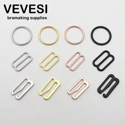 100PCS Bra Ring Slider Hook Strap Nickel-free Lingerie Shoulder Adjusters Buckle Garment Making DIY Accessories